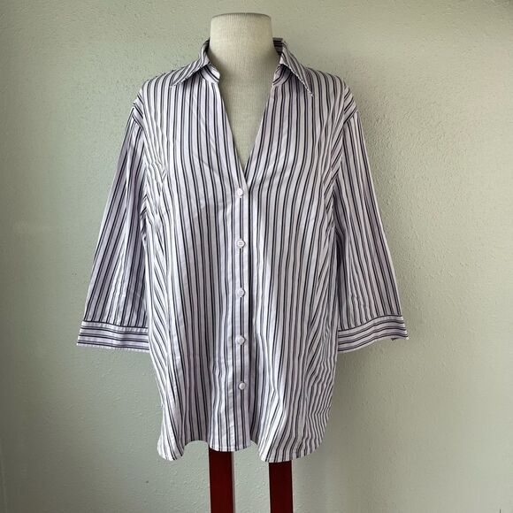 Worthington Woman Stretch Button Down Shirt Size 2X EUC - Picture 1 of 7